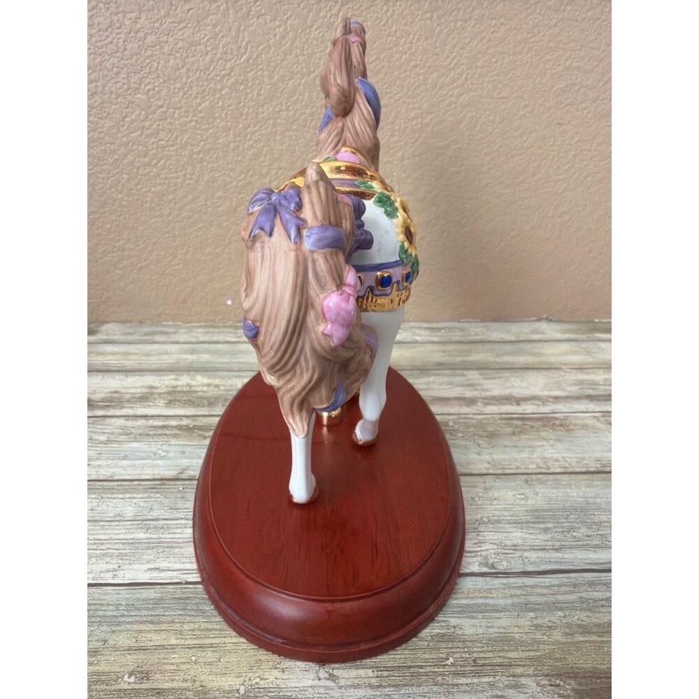 Lenox 2010 Sapphires and Sunflowers Ltd Ed Carousel Horse - No Box or COA - Picture 4 of 15